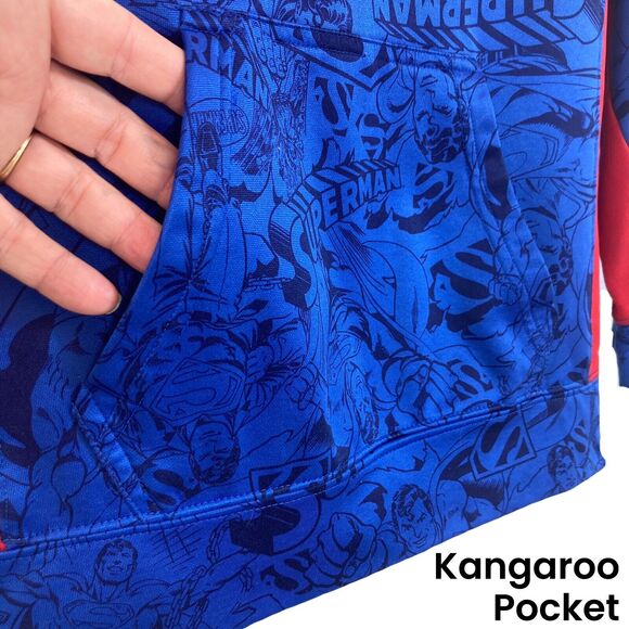 DC Comics Superman Hoodie Sweatshirt Youth S 6/7 READ Colorful Lightweight Layer - Picture 5 of 13